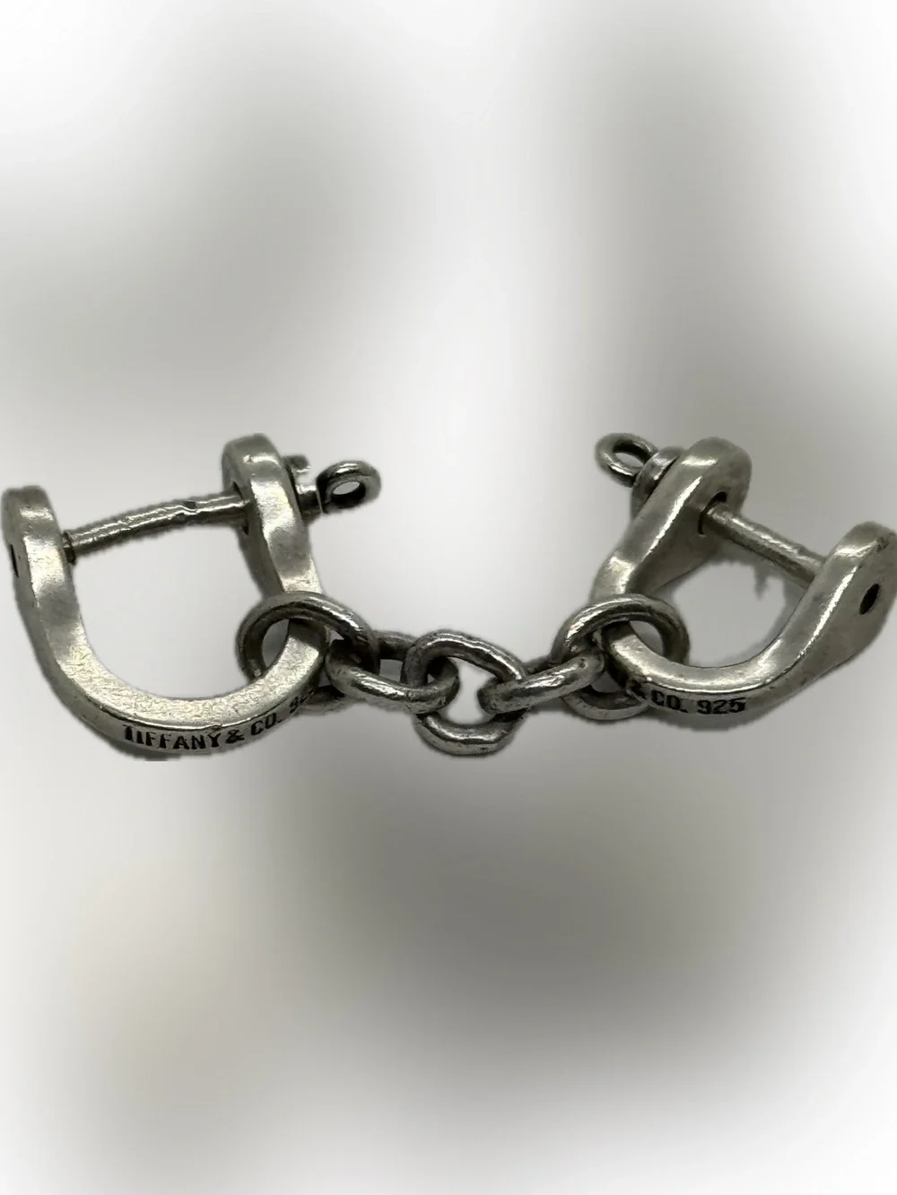 Vintage Tiffany & Co Sterling Silver 925 Double Shackle  Connector Charm 34.6g - Picture 4 of 8